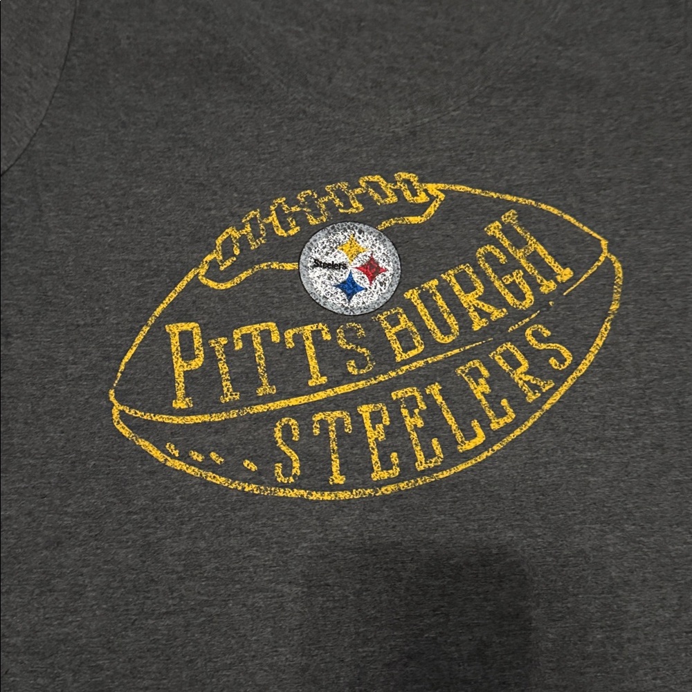 PITTSBURGH STEELERS NFL Team Apparel Women's Dark Gray Shirt Medium- NWOT - Picture 2 of 3